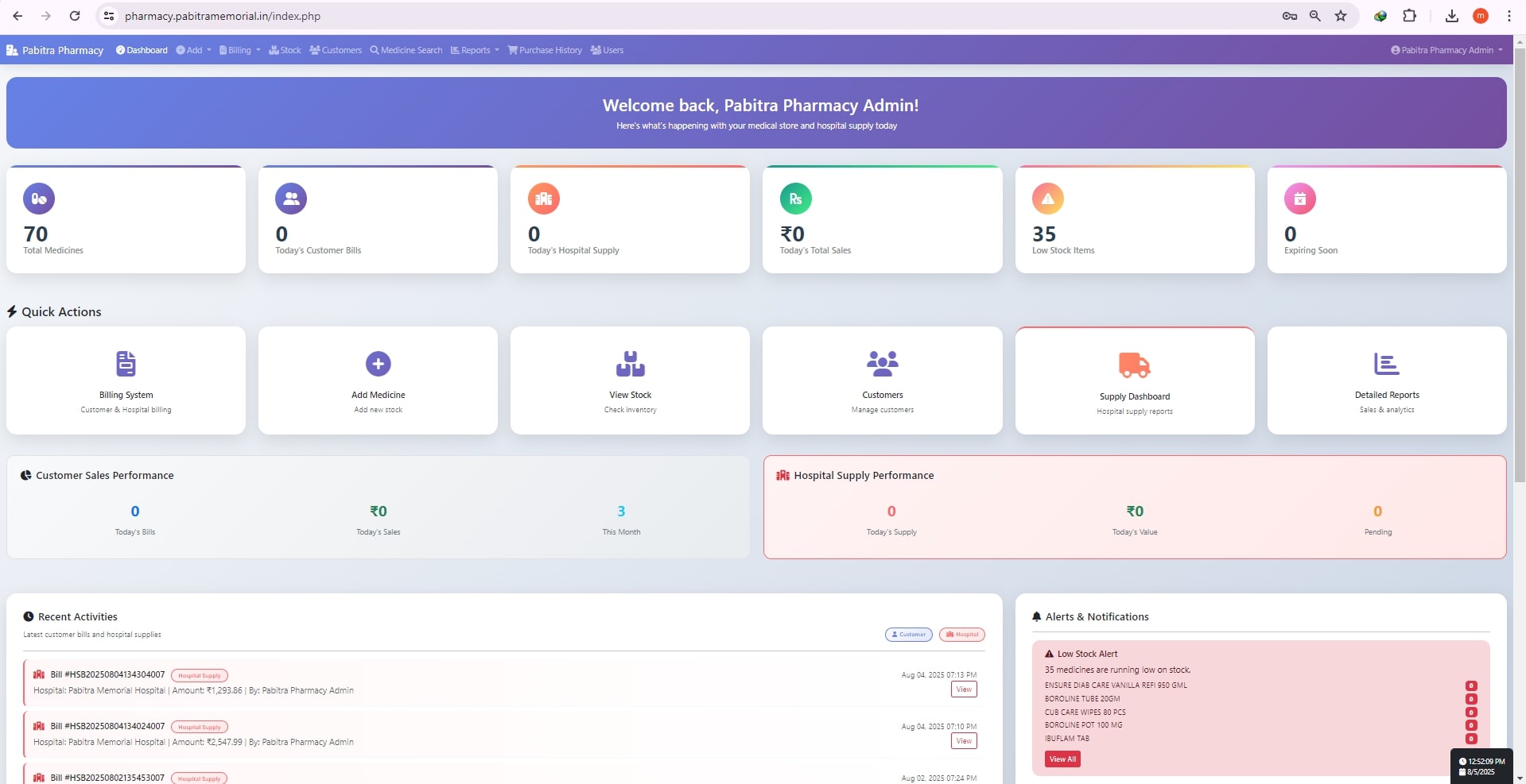 Main Dashboard